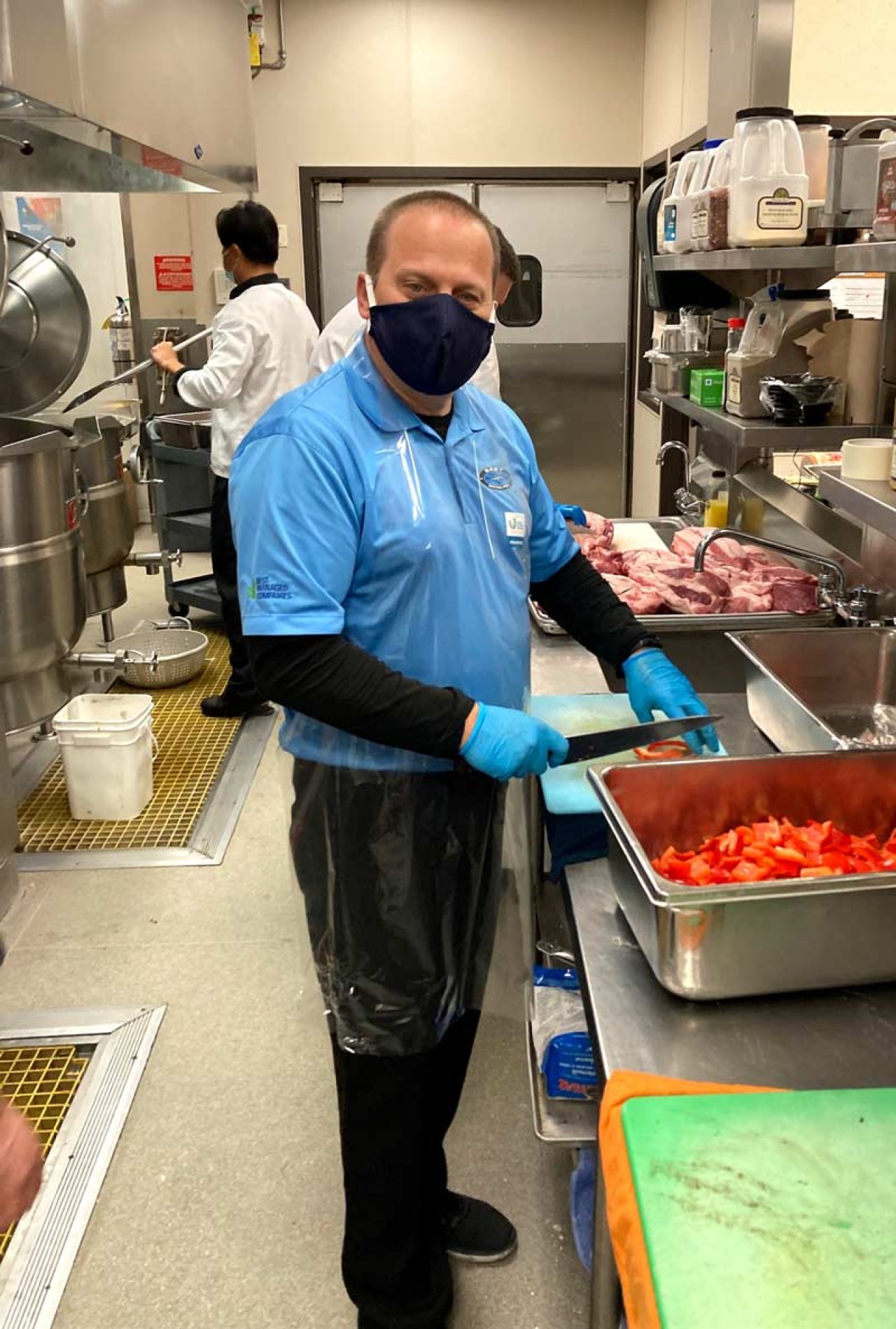 BEST team member actively helping at a volunteer event.