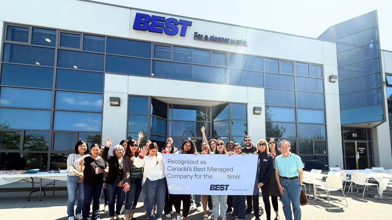 Team Members with Canada's Best Managed Banner.