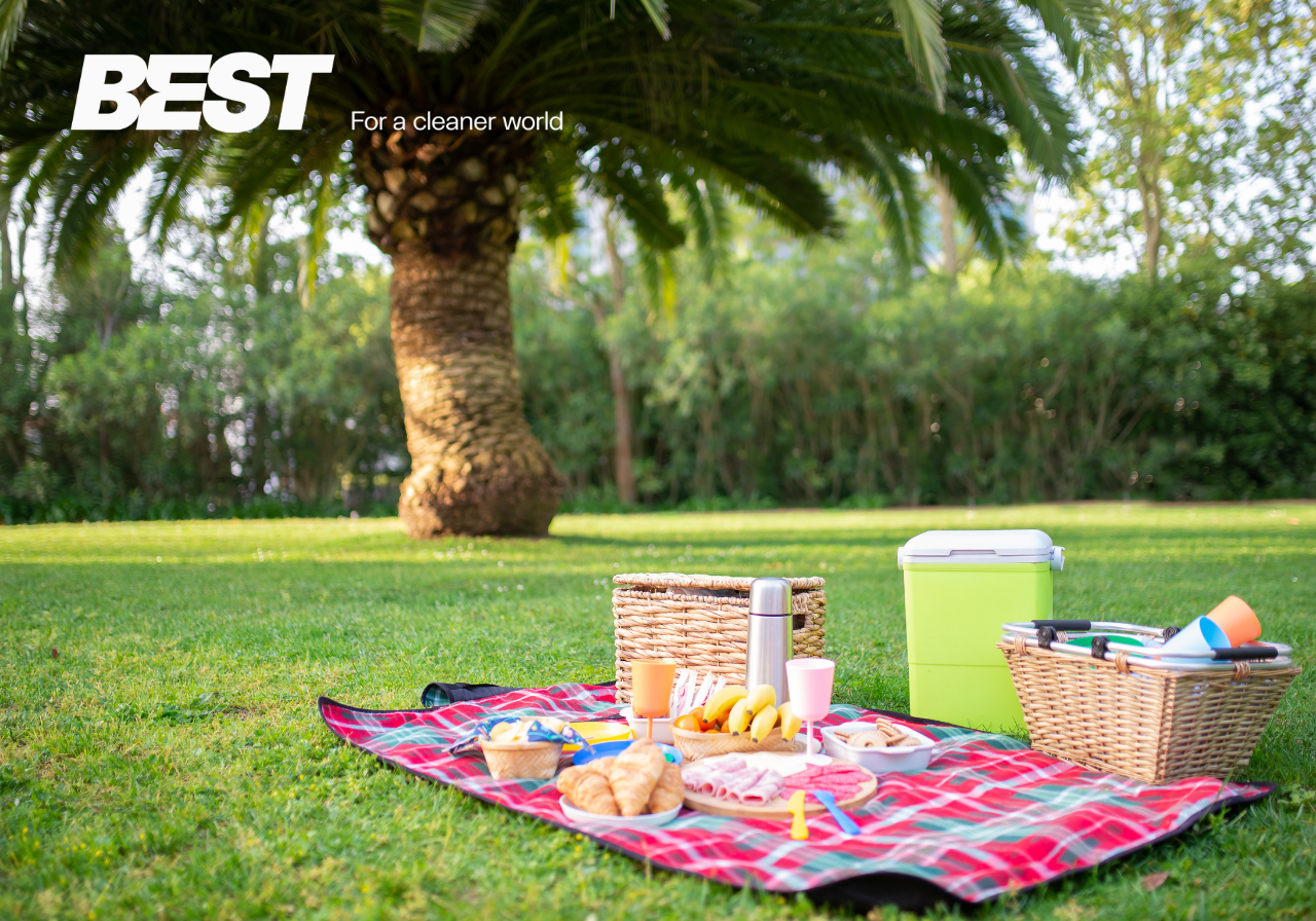 Photo of a picnic setup in the park.